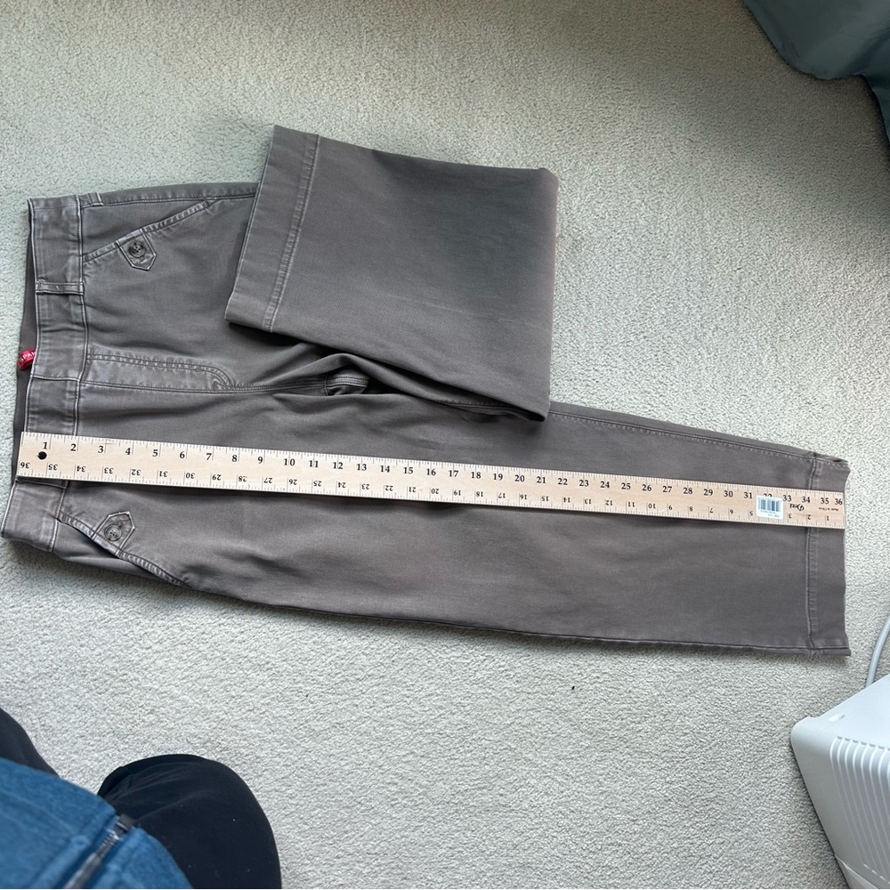 SPANX Stretch Twill Cropped Wide Leg Pants. Tan/taupe. Size Medium. - Picture 7 of 12